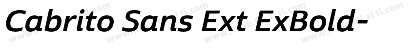Cabrito Sans Ext ExBold字体转换